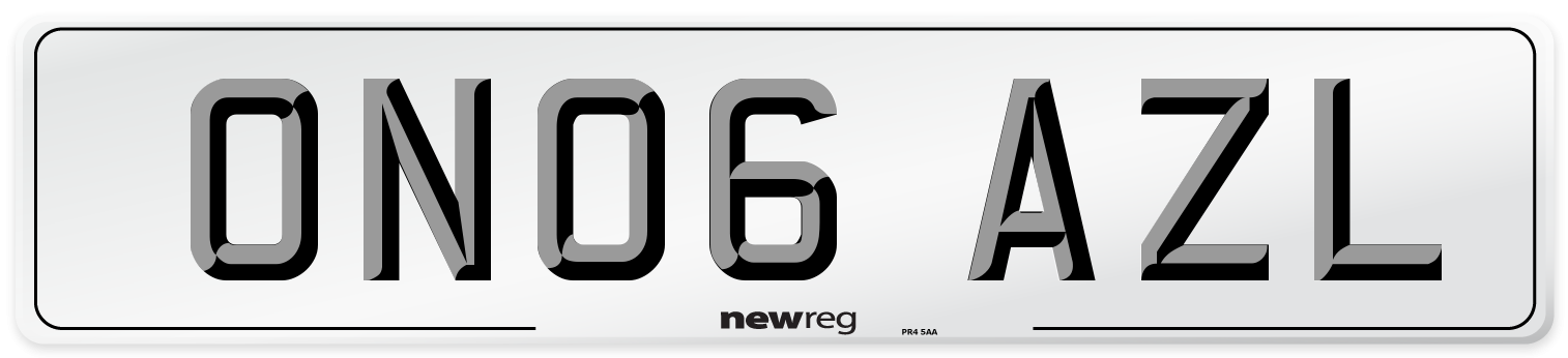 ON06 AZL Number Plate from New Reg